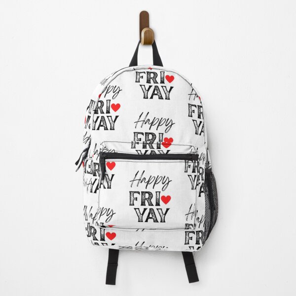 Item preview, Happy FRI YAY with Red Heart, White Background - Happy Friday by Boo-da-chay designed and sold by Boo-da-chay.