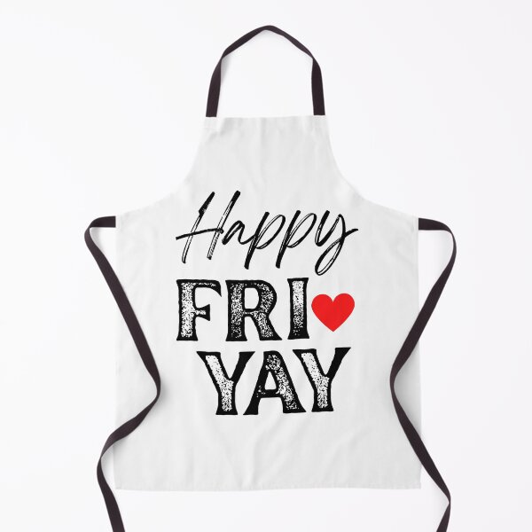 Item preview, Happy FRI YAY with Red Heart, White Background - Happy Friday by Boo-da-chay designed and sold by Boo-da-chay.