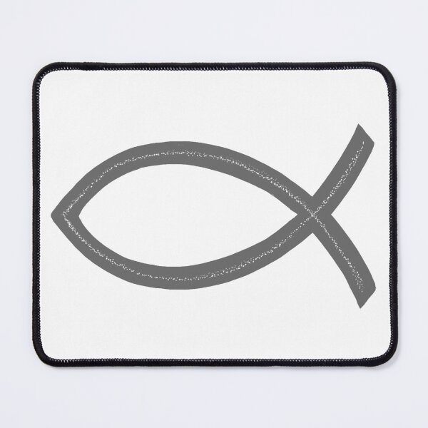 Item preview, Ichthus | Christian Fish Symbol | Gray designed and sold by KJVCalligraphy.