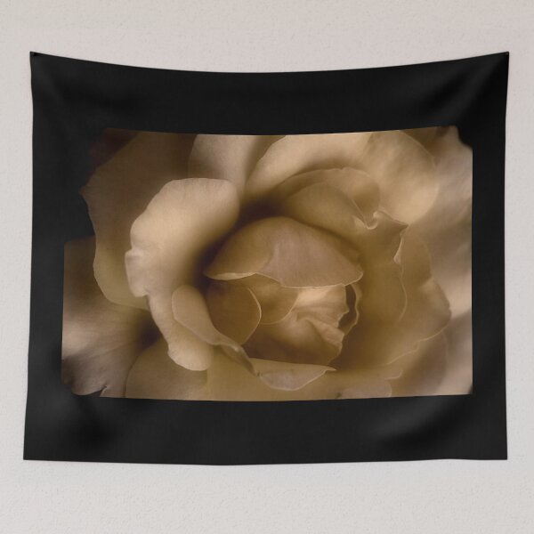 Item preview, Large Rose Close-up Golden Beige Sepia designed and sold by JariHawk.