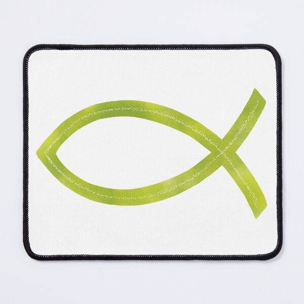 Item preview, Ichthus | Christian Fish Symbol | Olive Watercolor designed and sold by KJVCalligraphy.