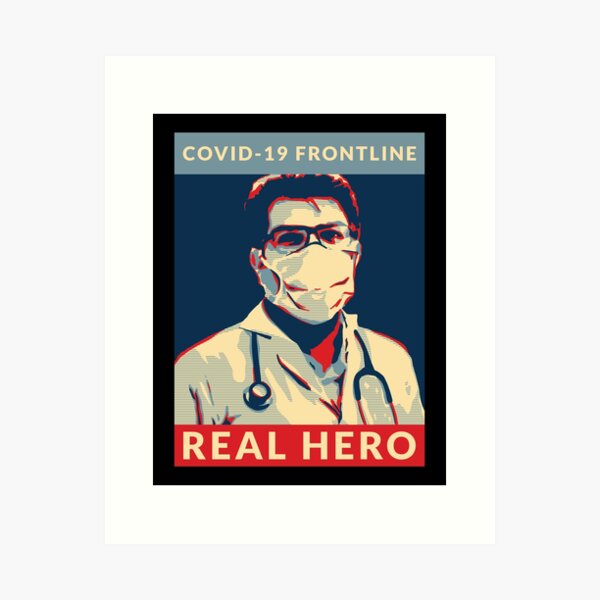 Item preview, Real Hero - Covid-19 Frontline designed and sold by StarsForgers.