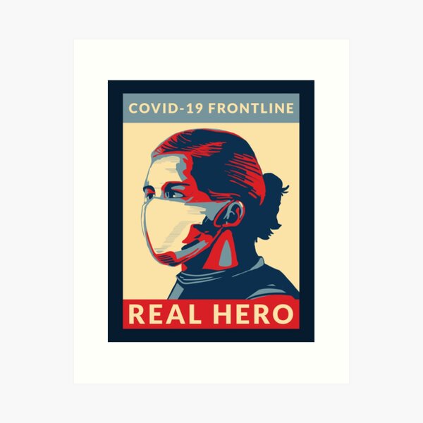 Item preview, Real Hero - Covid-19 Frontline designed and sold by StarsForgers.