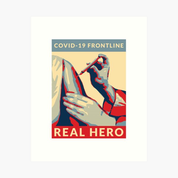 Item preview, Real Hero - Covid-19 Frontline designed and sold by StarsForgers.