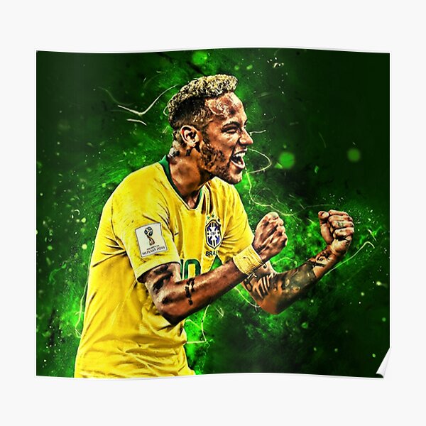 Neymar Jr Brazil Home Jersey 2023 Photographic Print for Sale by