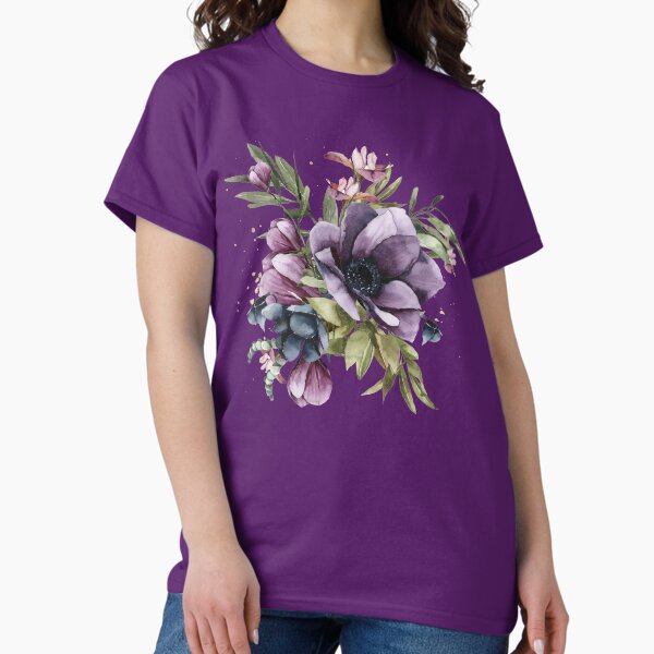 Item preview, Bouquet de fleurs violettes à l'aquarelle designed and sold by junkydotcom.