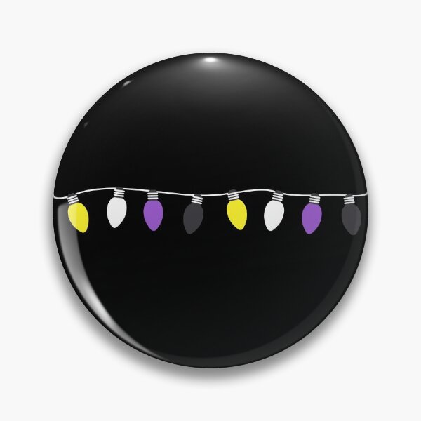 Item preview, Christmas Lights Non Binary Flag. Nonbinary Pride designed and sold by Subtle Pride Shop.
