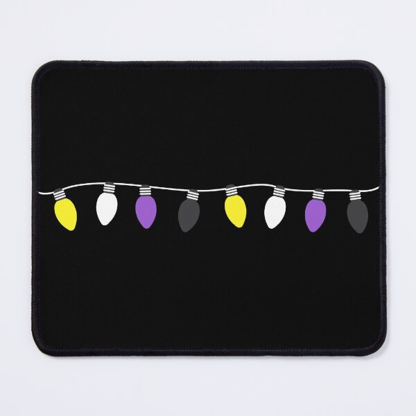 Item preview, Christmas Lights Non Binary Flag. Nonbinary Pride designed and sold by Subtle Pride Shop.