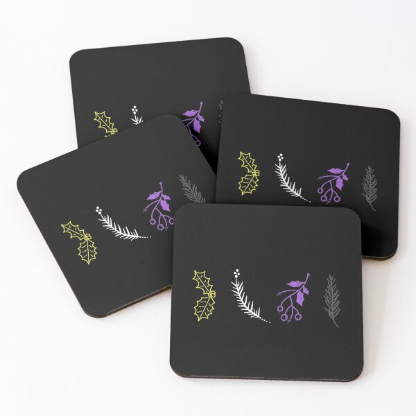 Item preview, Winter Plants Non Binary Flag Colors. Nonbinary Pride designed and sold by Subtle Pride Shop.