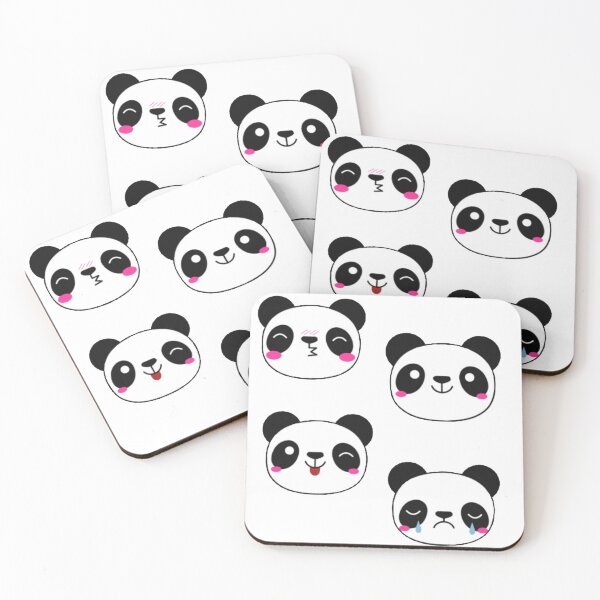 Item preview, panda face stickers  designed and sold by Design Busters.