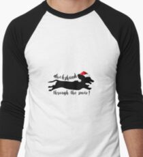 dachshund through the snow Men's Baseball ¾ T-Shirt