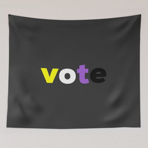 Item preview, Go Vote. Non Binary. Nonbinary Pride designed and sold by Subtle Pride Shop.