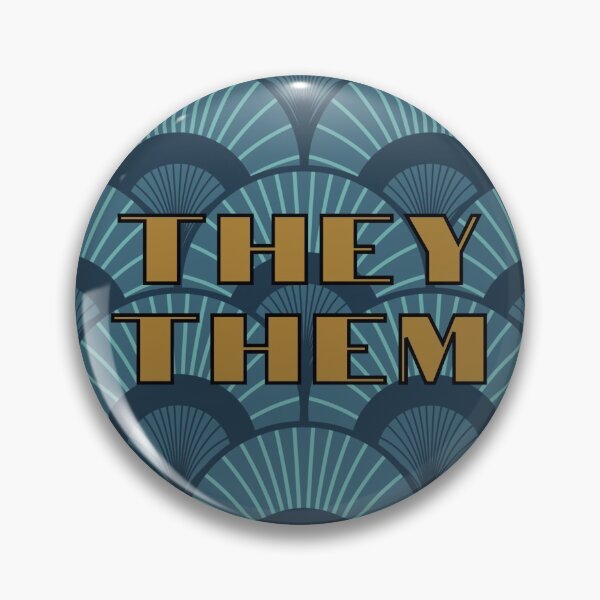 Item preview, Art Deco They Them Pronouns designed and sold by LyssaByssa.