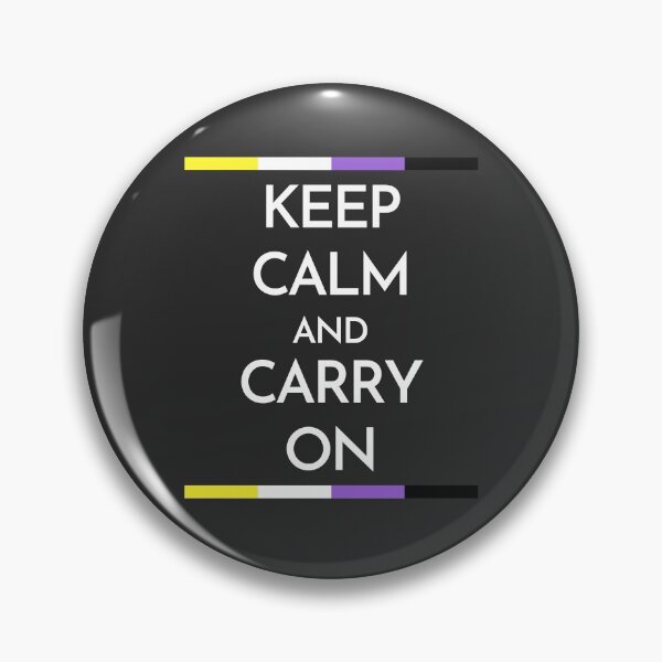 Item preview, Keep Calm and Carry On enby. Nonbinary Pride designed and sold by Subtle Pride Shop.