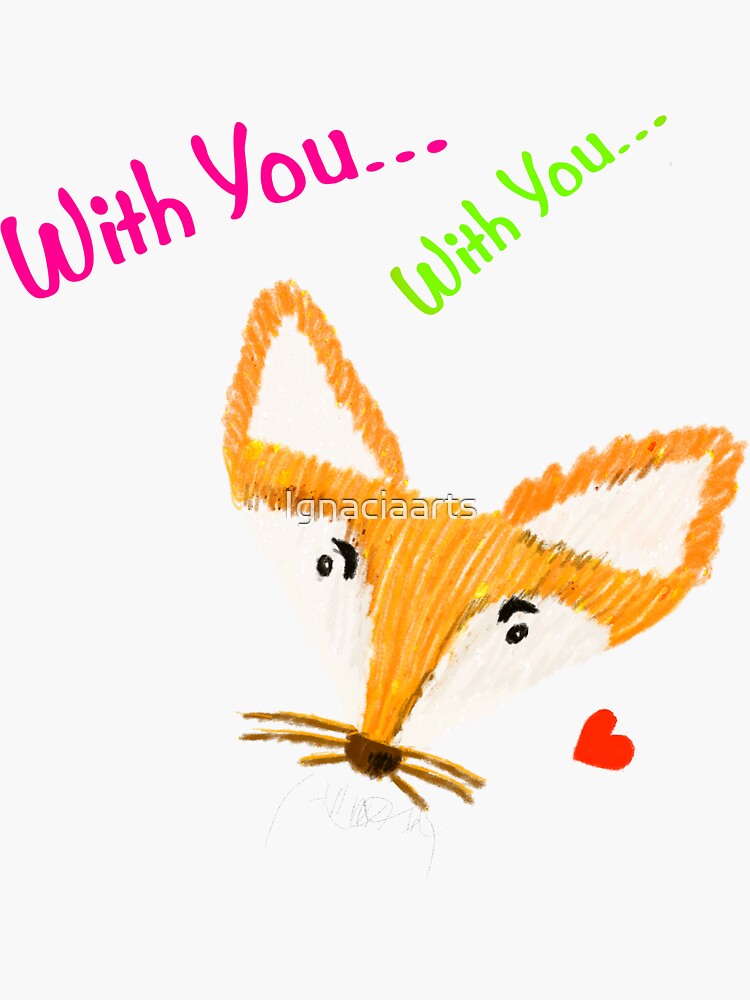 "Fox animation." Sticker for Sale by Ignaciaarts Redbubble