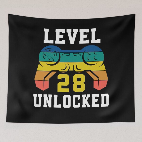 Item preview, Level 28 Unlocked, Video Game 28th Gamer Birthday designed and sold by Fabvity.