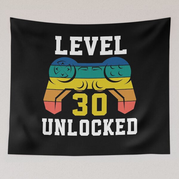 Artikelvorschau, Level 30 freigeschaltet, Videospiel 30. Spielergeburtstag entworfen und verkauft von Fabvity.