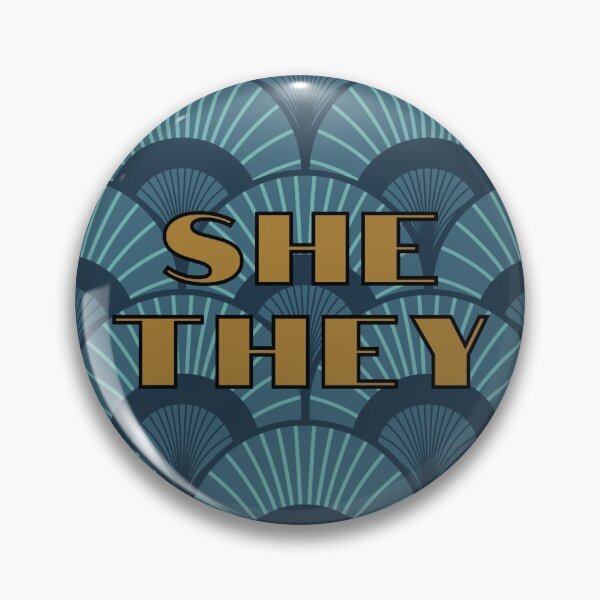 Item preview, Art Deco She They Pronouns designed and sold by LyssaByssa.