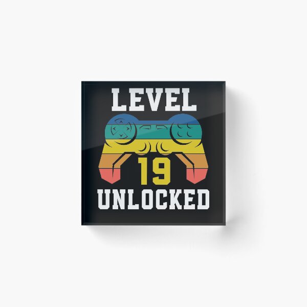 Item preview, Level 19 Unlocked, Video Game 19th Gamer Birthday designed and sold by Fabvity.