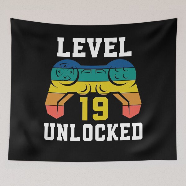 Item preview, Level 19 Unlocked, Video Game 19th Gamer Birthday designed and sold by Fabvity.