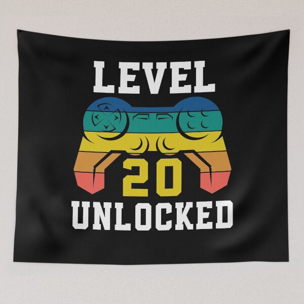 Item preview, Level 20 Unlocked, Video Game 20th Gamer Birthday designed and sold by Fabvity.
