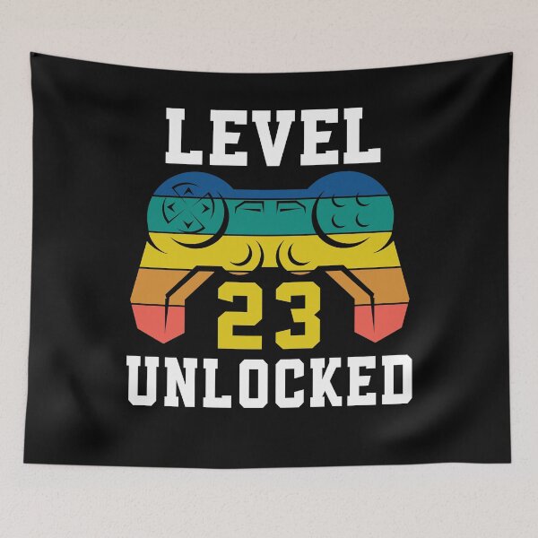 Item preview, Level 23 Unlocked, Video Game 23rd Gamer Birthday designed and sold by Fabvity.