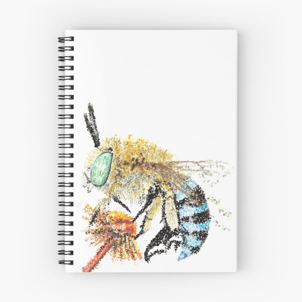 Item preview, Blue Banded Bee Pointillism Dot art designed and sold by lokilovesart.