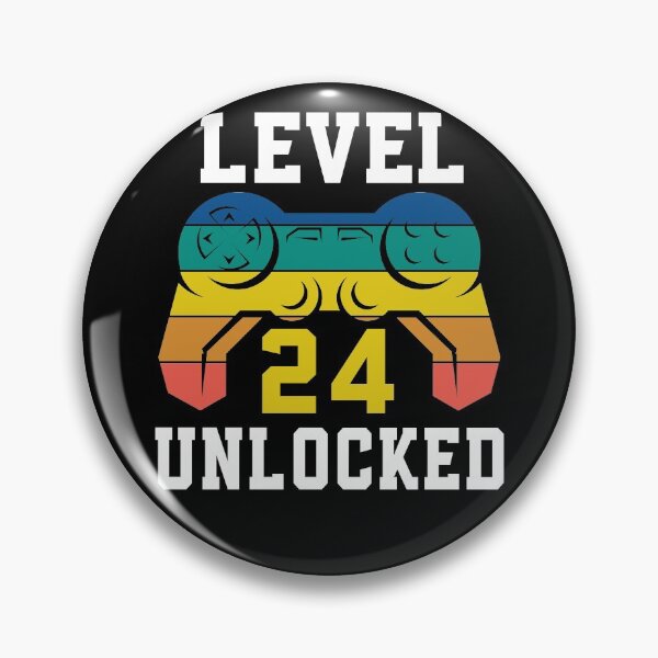 Item preview, Level 24 Unlocked, Video Game 24th Gamer Birthday designed and sold by Fabvity.
