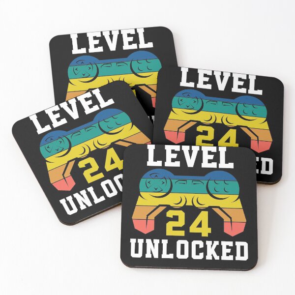 Item preview, Level 24 Unlocked, Video Game 24th Gamer Birthday designed and sold by Fabvity.