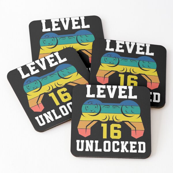 Item preview, Level 16 Unlocked, Video Game 16th Gamer Birthday designed and sold by Fabvity.