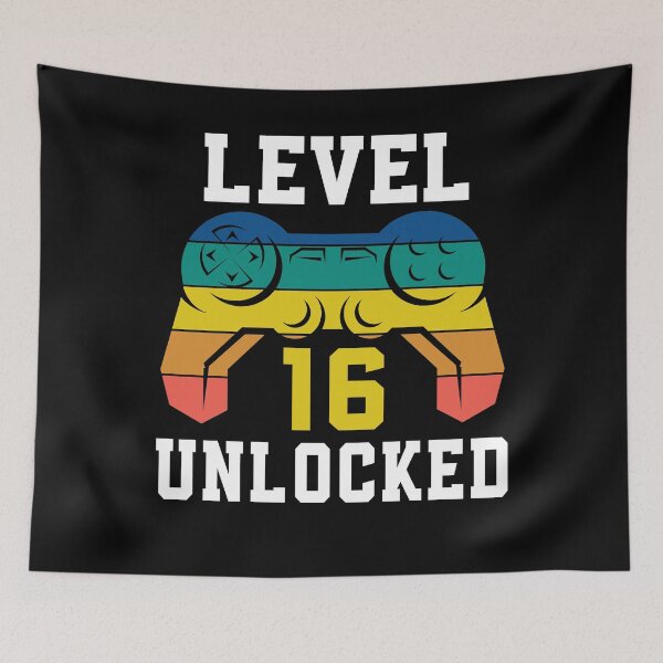 Artikelvorschau, Level 16 freigeschaltet, Videospiel 16. Geburtstag des Spielers entworfen und verkauft von Fabvity.