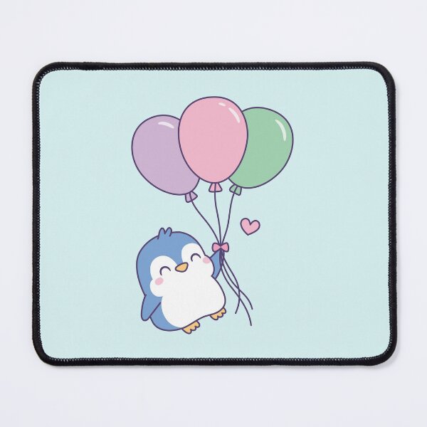 Artikelvorschau, Niedlicher kleiner Pinguin und Luftballons-Doodle entworfen und verkauft von rustydoodle.
