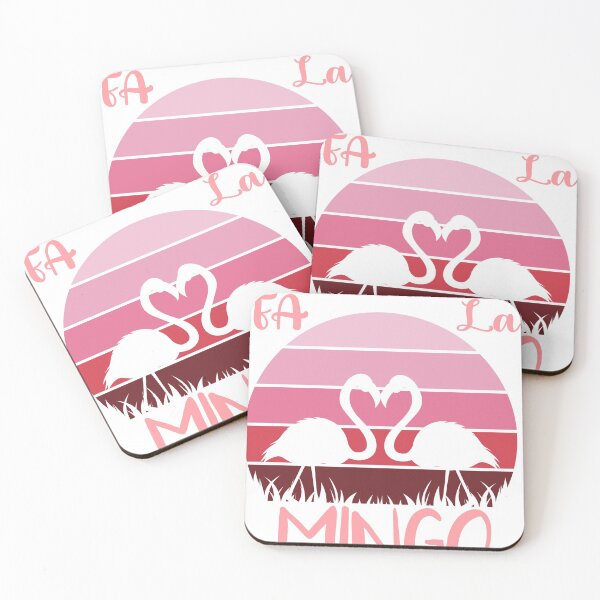 Item preview, Fa la la Mingo Retro Vintage Flamingo Love designed and sold by MediTees.