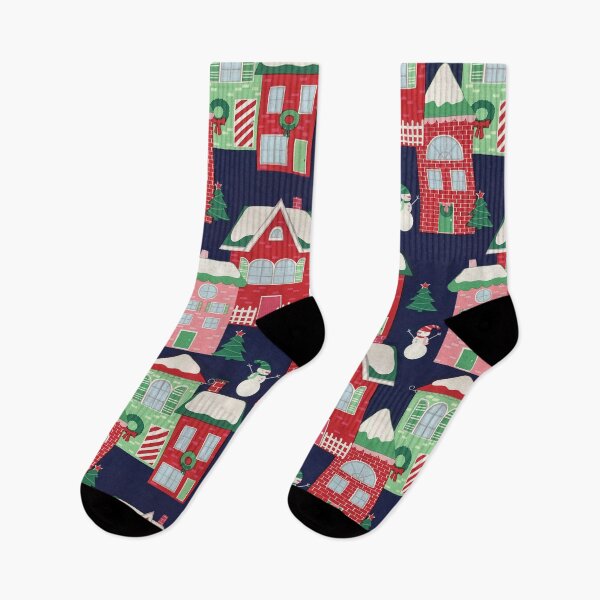 Artikelvorschau, Weihnachtsmakler Backsteinhäuser Muster entworfen und verkauft von Huynhdesign.