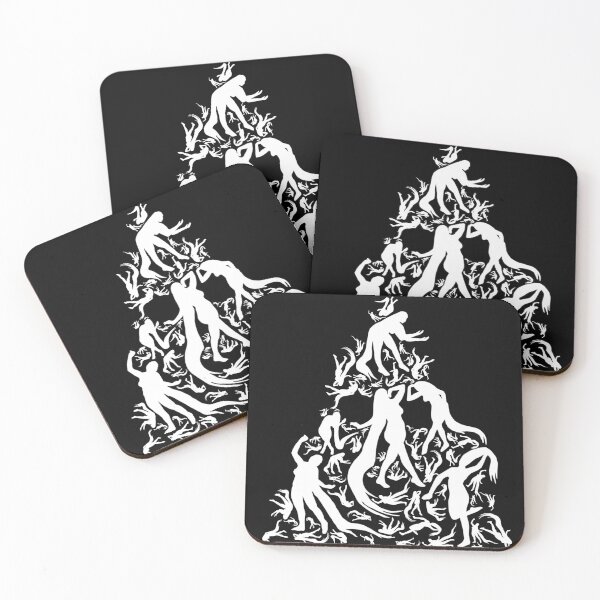 Item preview, Nymphs Dancing Pyramid and Hidden Skull Design (Black and White Pattern) designed and sold by ipoxstudios.