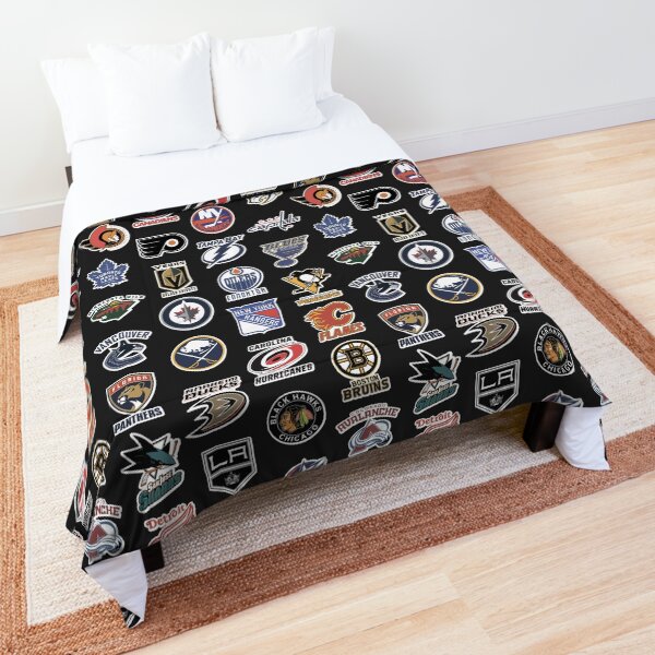 NHL teams black Comforter