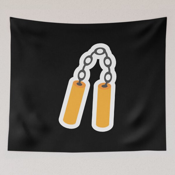 Item preview, Nun Chucks - The kung fu master's weapon of choice! - A cute design for young aspiring fans of martial arts - Available in stickers, clothing, etc designed and sold by crazycollective.