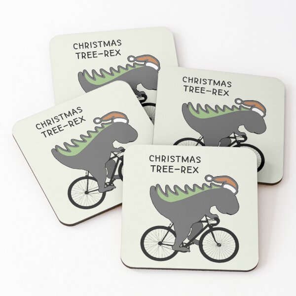 Item preview, Funny Dinosaur Christmas Tree On A Bike - Merry Christmas Dino designed and sold by ViewerEqualsPhoton.