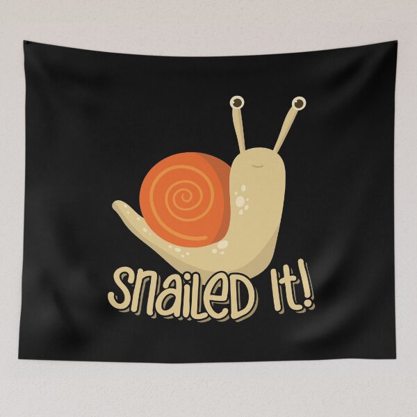 Item preview, Snailed It Nailed It Funny Cute Garden Snail Animal Pun designed and sold by MintedFresh.