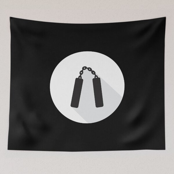 Item preview, Nun Chucks - The kung fu master's weapon of choice! - A cute design for young aspiring fans of martial arts - Available in stickers, clothing, etc designed and sold by crazycollective.