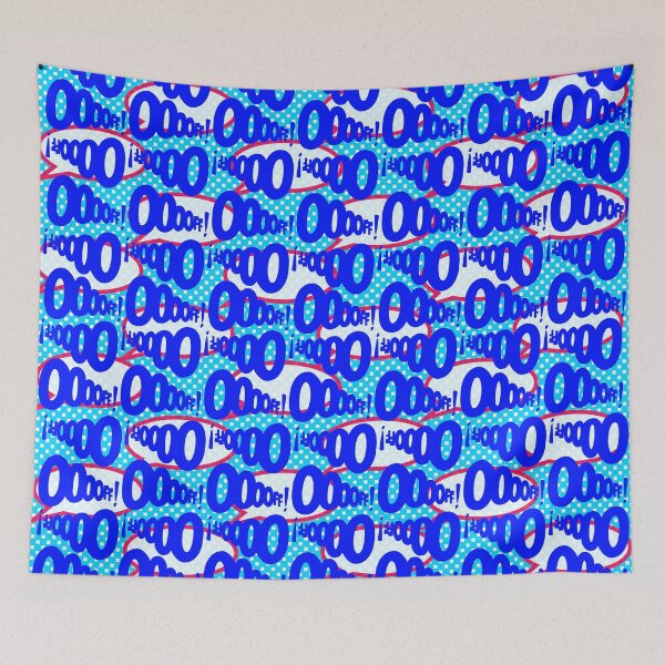 Item preview, oooff red and blue classic comicbook style typography  designed and sold by Fashionmonger.