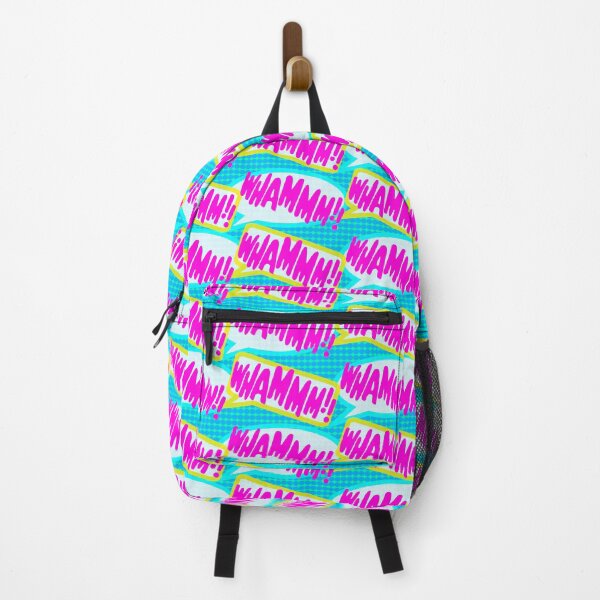 Item preview, Whamm neon pink and blue classic comicbook style typography designed and sold by Fashionmonger.