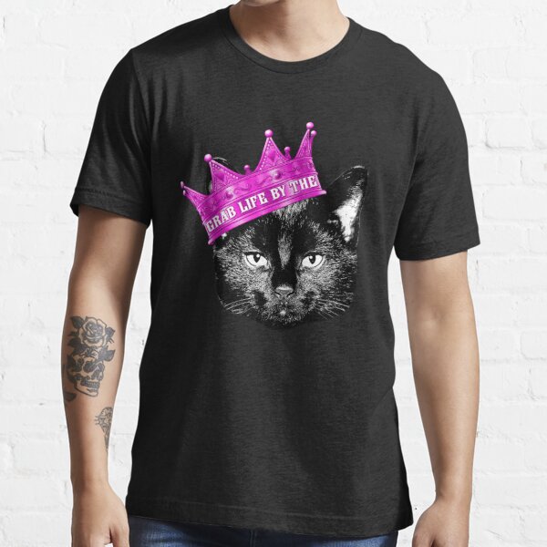 Grab Life By The Funny Cute Black Pussy Cat Kitten Design T Shirt For Sale By Dooodlegod 5973