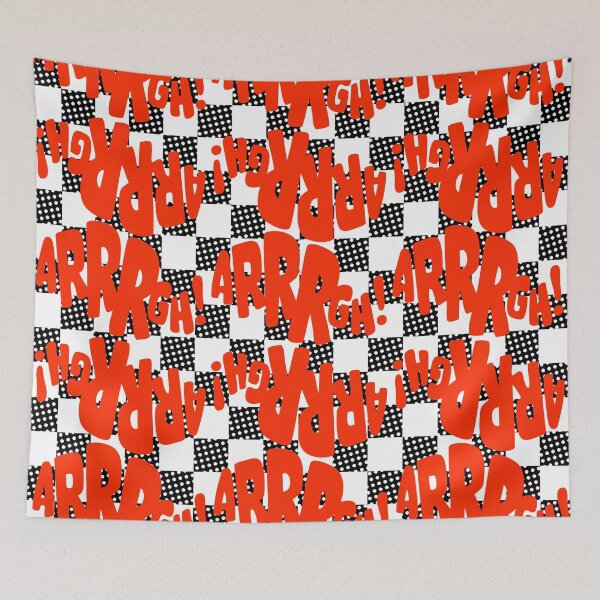 Item preview, red aargh classic comicbook style typography designed and sold by Fashionmonger.