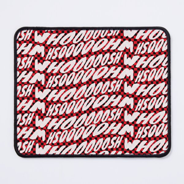 Item preview, red and black checkered whooooosh classic comicbook style typography designed and sold by Fashionmonger.