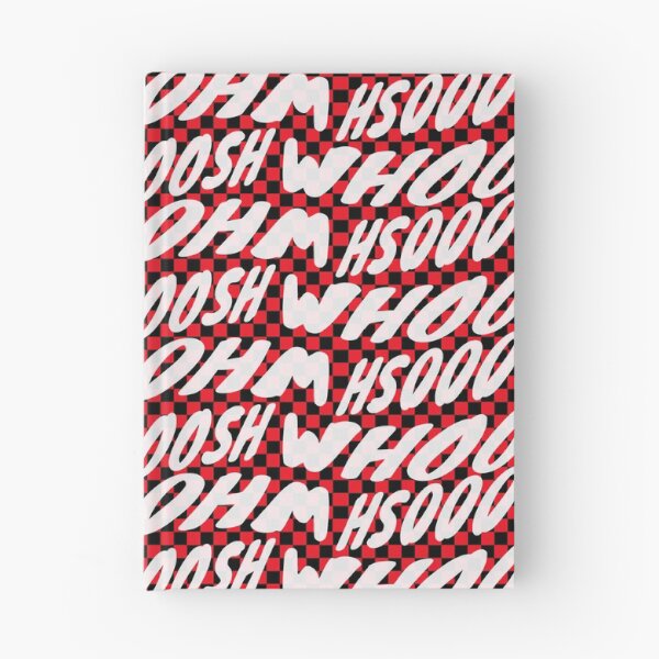 Item preview, red and black checkered whooooosh classic comicbook style typography designed and sold by Fashionmonger.