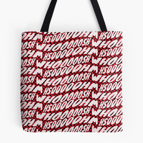 Item preview, red and black checkered whooooosh classic comicbook style typography designed and sold by Fashionmonger.