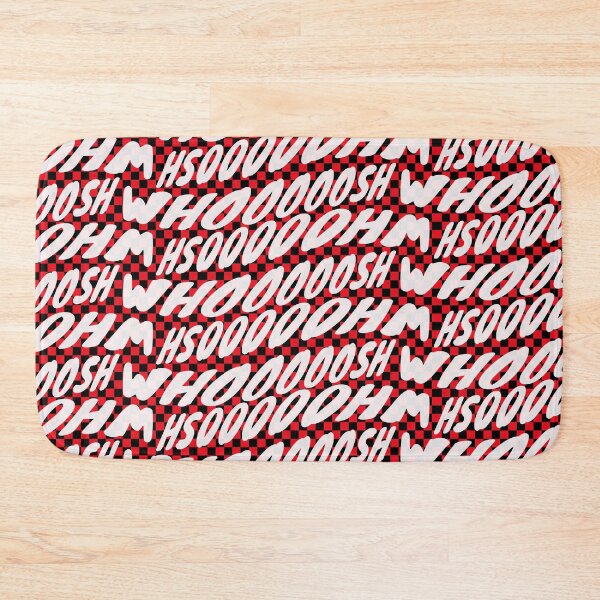 Item preview, red and black checkered whooooosh classic comicbook style typography designed and sold by Fashionmonger.