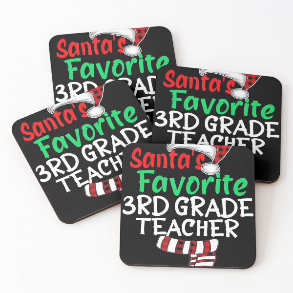 Item preview, Santa's Favorite 3rd Grade Teacher Xmas Santa Red Plaid designed and sold by JonathanJeffrey.