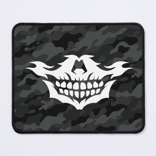 Item preview, Halloween Skull flat face mask Camouflage military jetBlack [Freewind Store] designed and sold by Freewind-Studio.